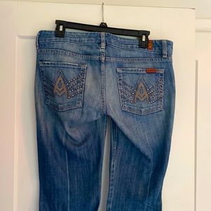 7’s for all mankind jeans with beading on pocket